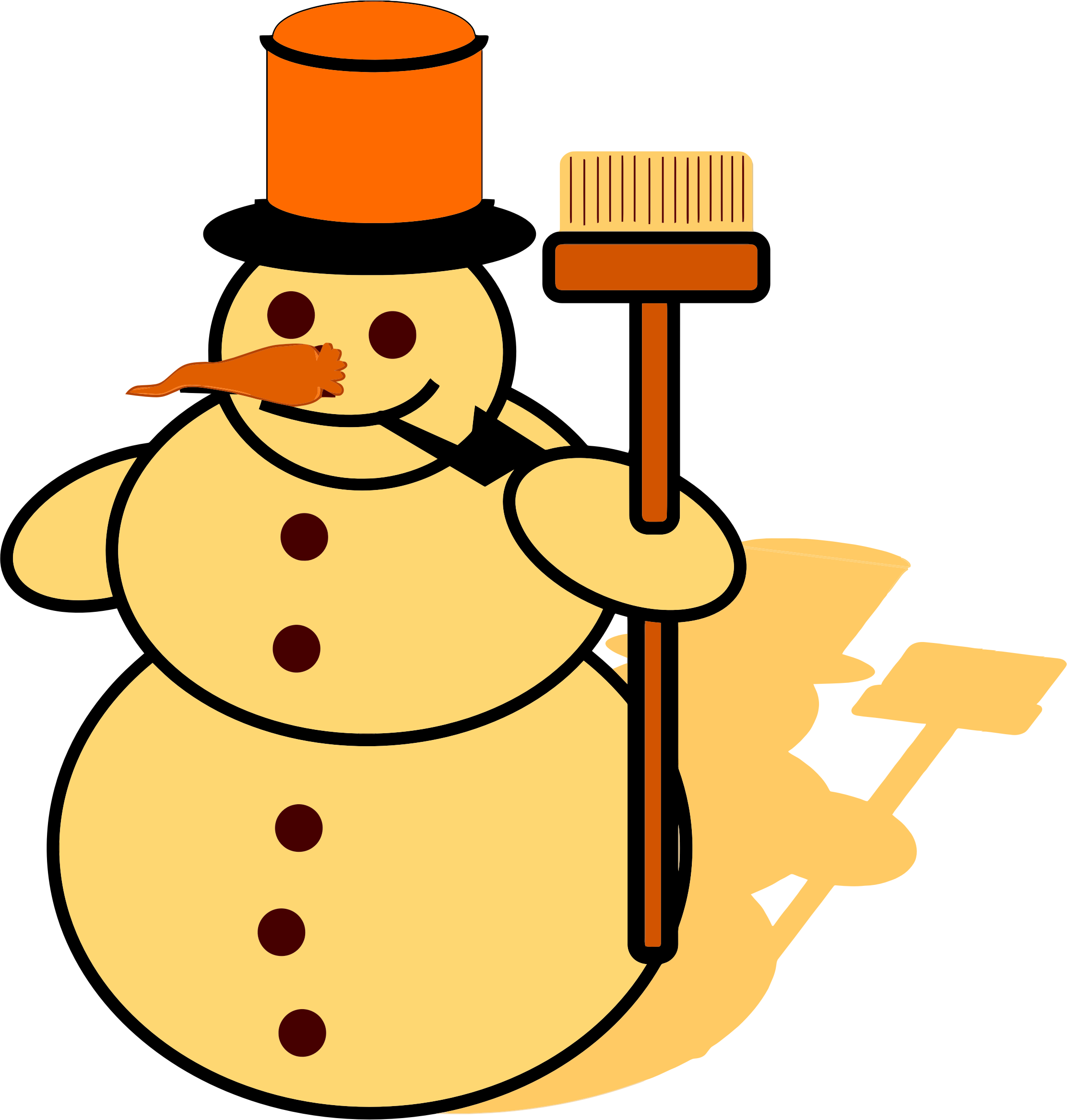 Big Image - Snowman Drawing (2224x2334)