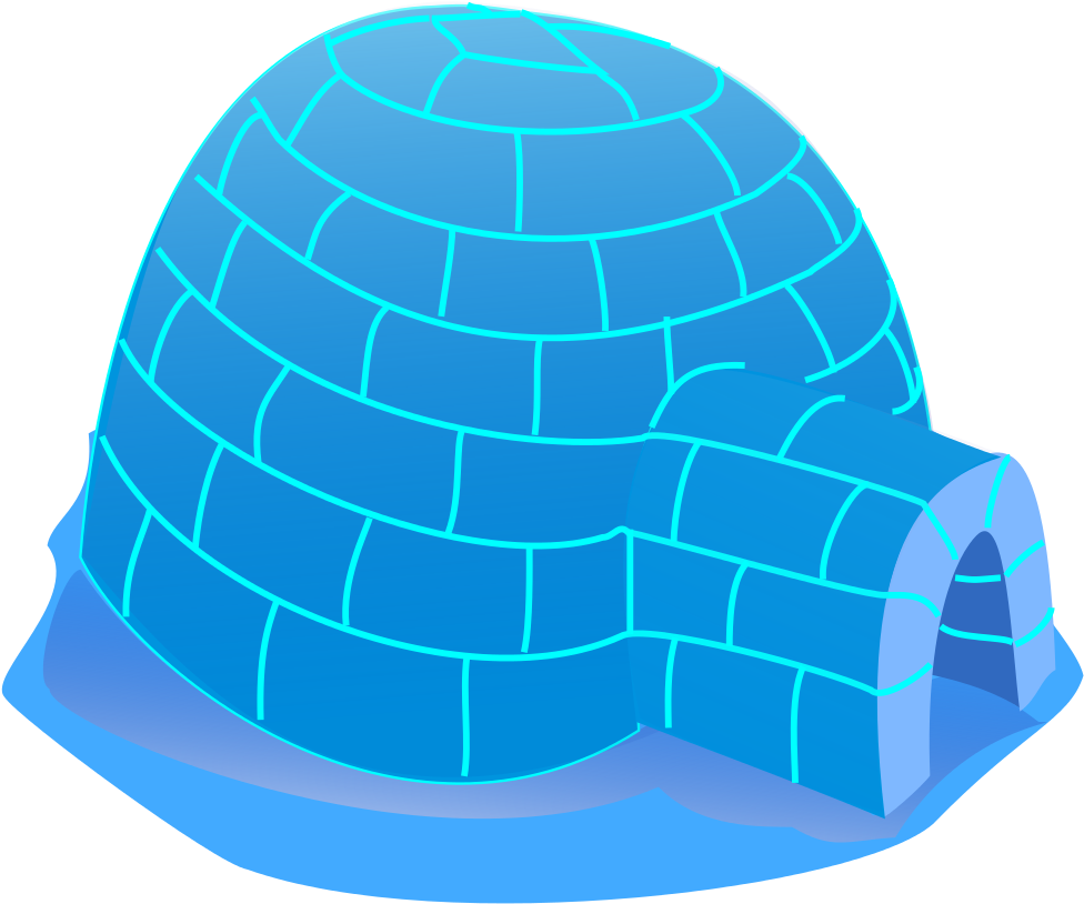 Tux Paint Igloo - Cartoon Igloo (1024x1024)