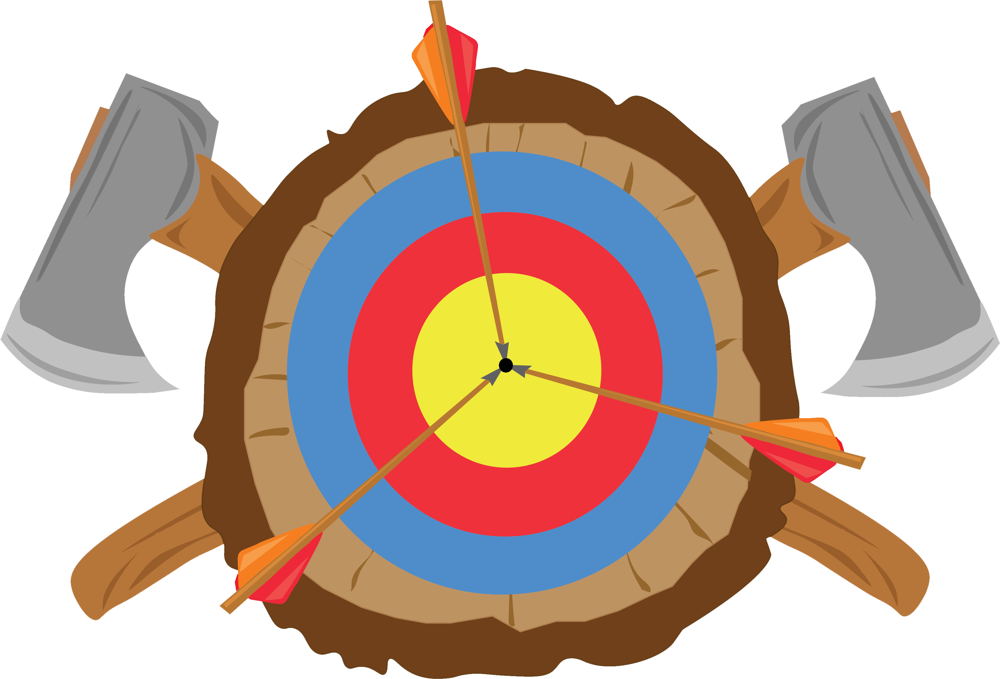 Logo - Axe Throwing Clipart (3363x2311)