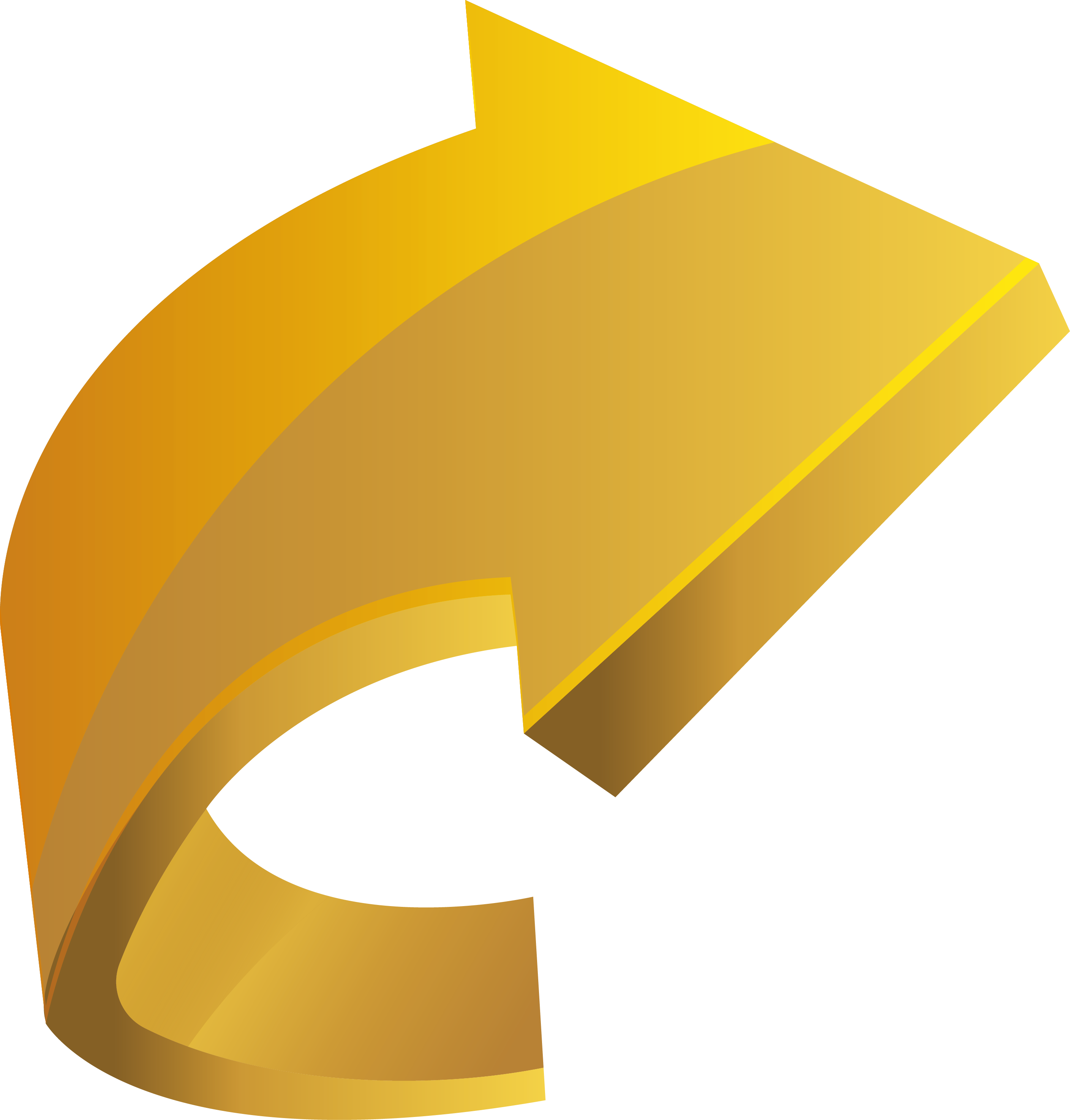 Golden Turn Arrow - Arrow (2817x2948)