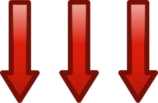 3 Arrow Down Hi - 3 Arrows Pointing Down (600x391)