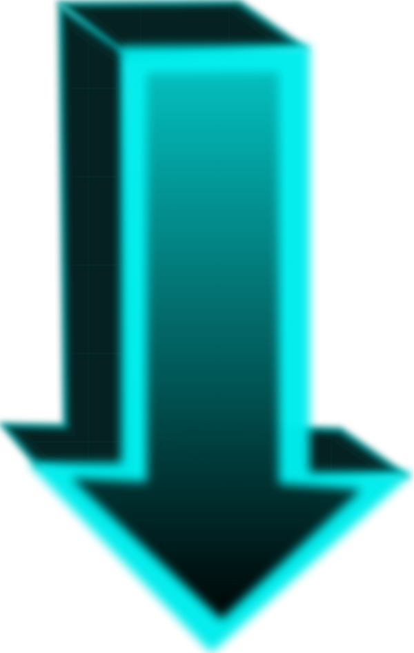 Cubic Arrow Pointing Down - Arrow Pointing Down Blue (600x946)