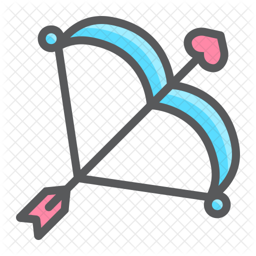 Cupid Bow Icon - Vector Graphics (512x512)