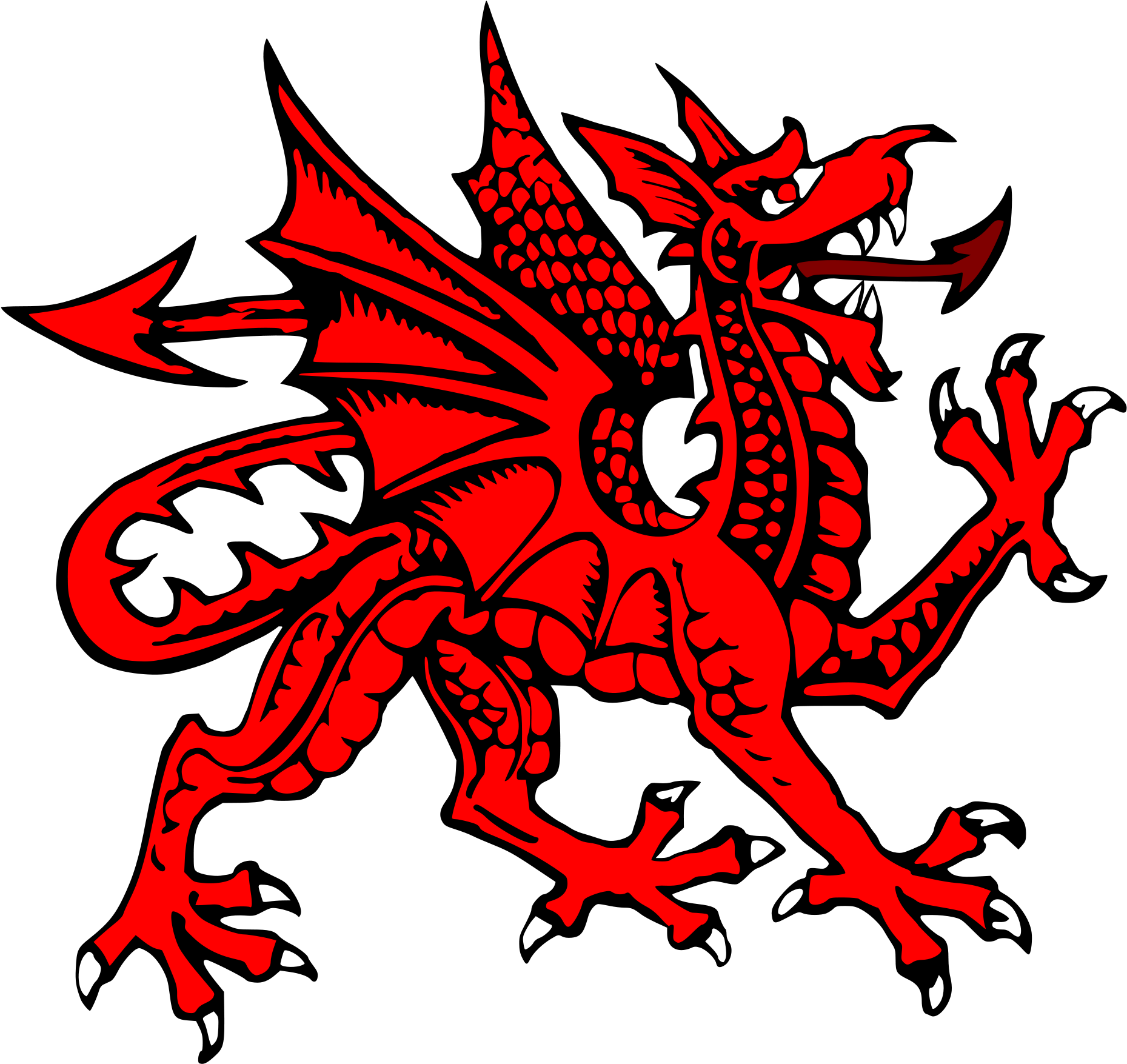 Open - Welsh Dragon Png (2000x2000)