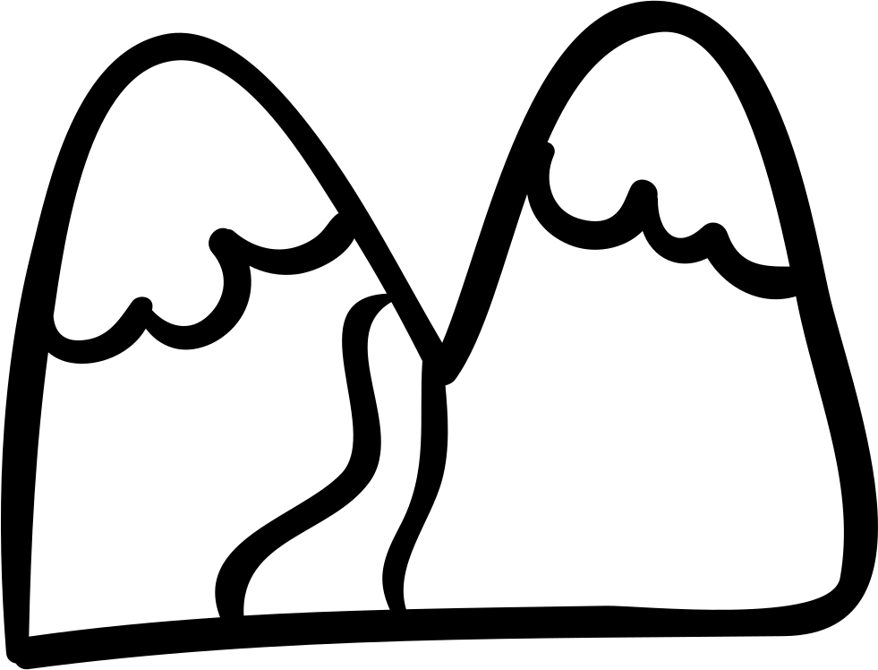 Mountains Hand Drawn Landscape Comments - Landscape (981x748)