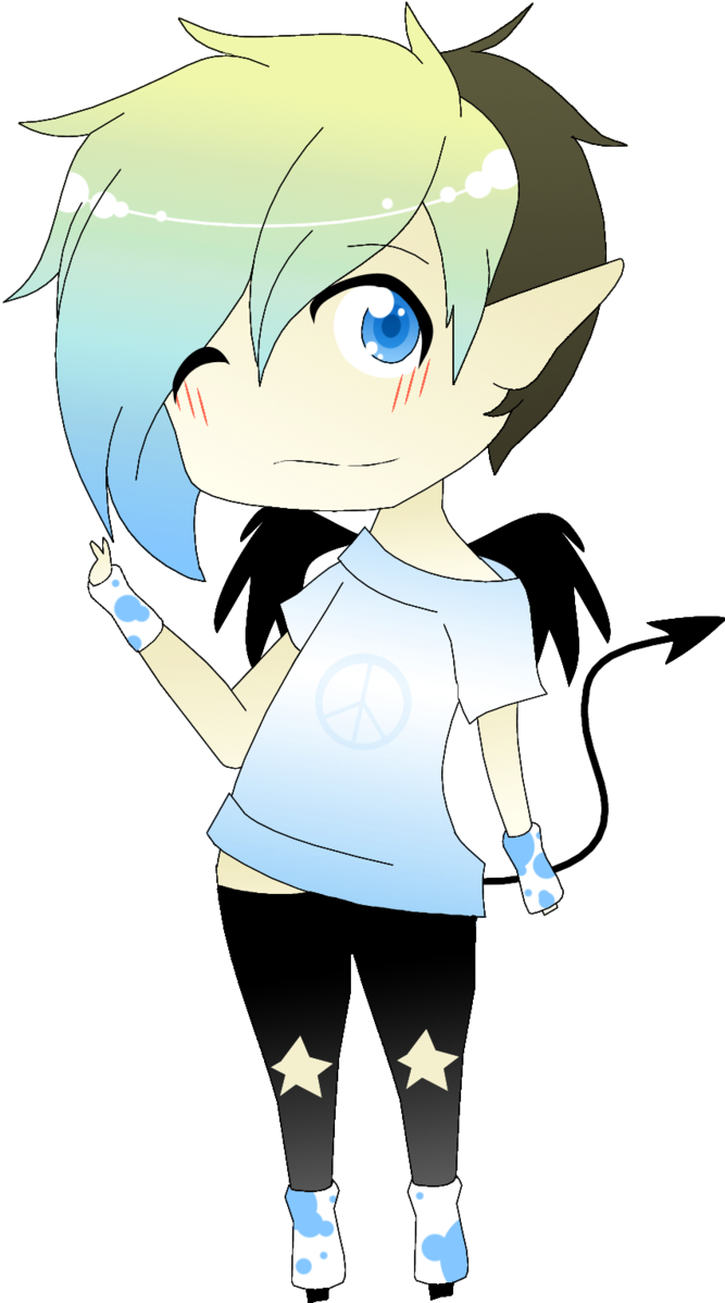Chibi Anime Demon Girl (667x1198)
