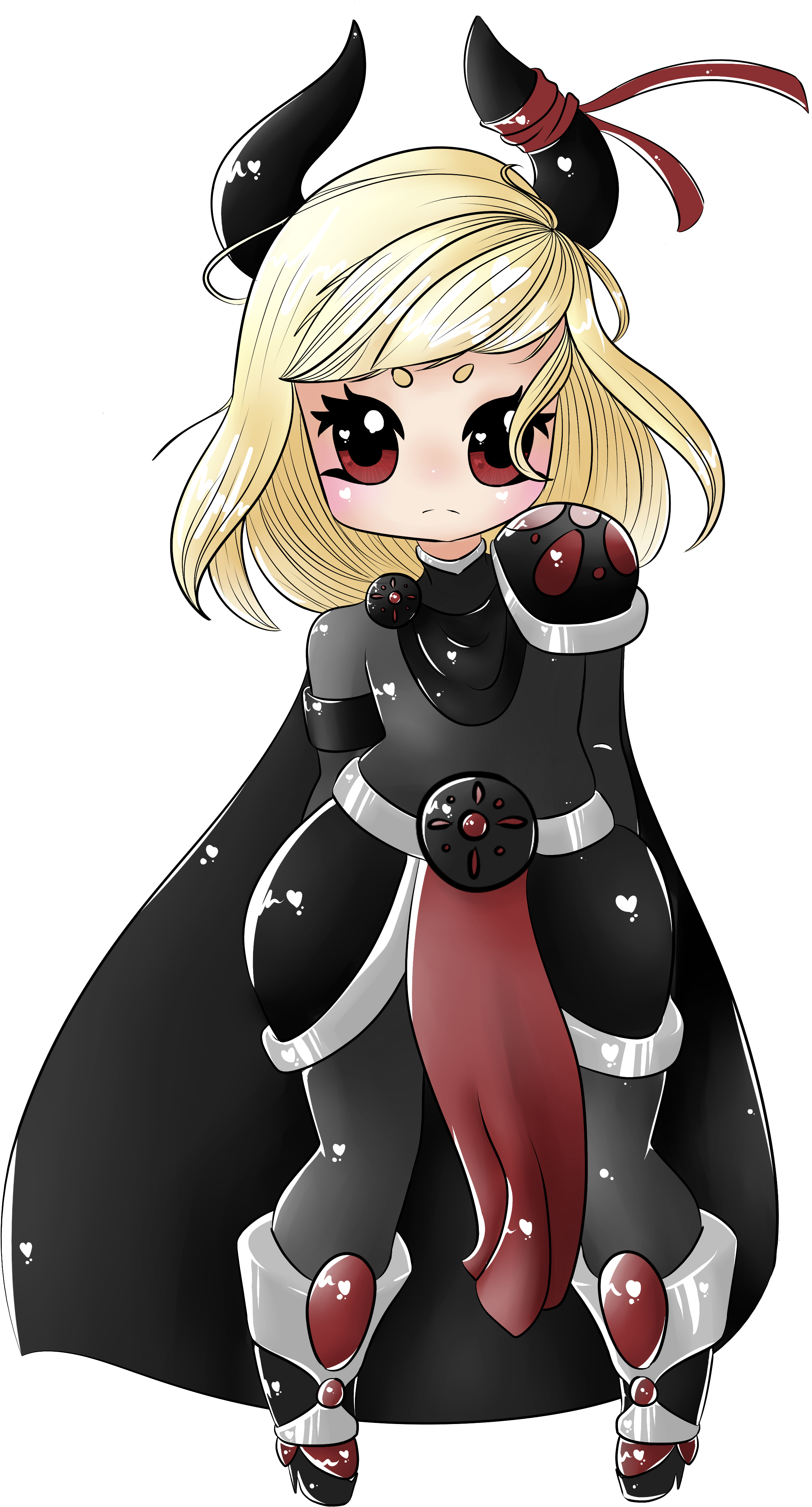 Cute Chibi Demon Girl - Drawing (3000x4500)