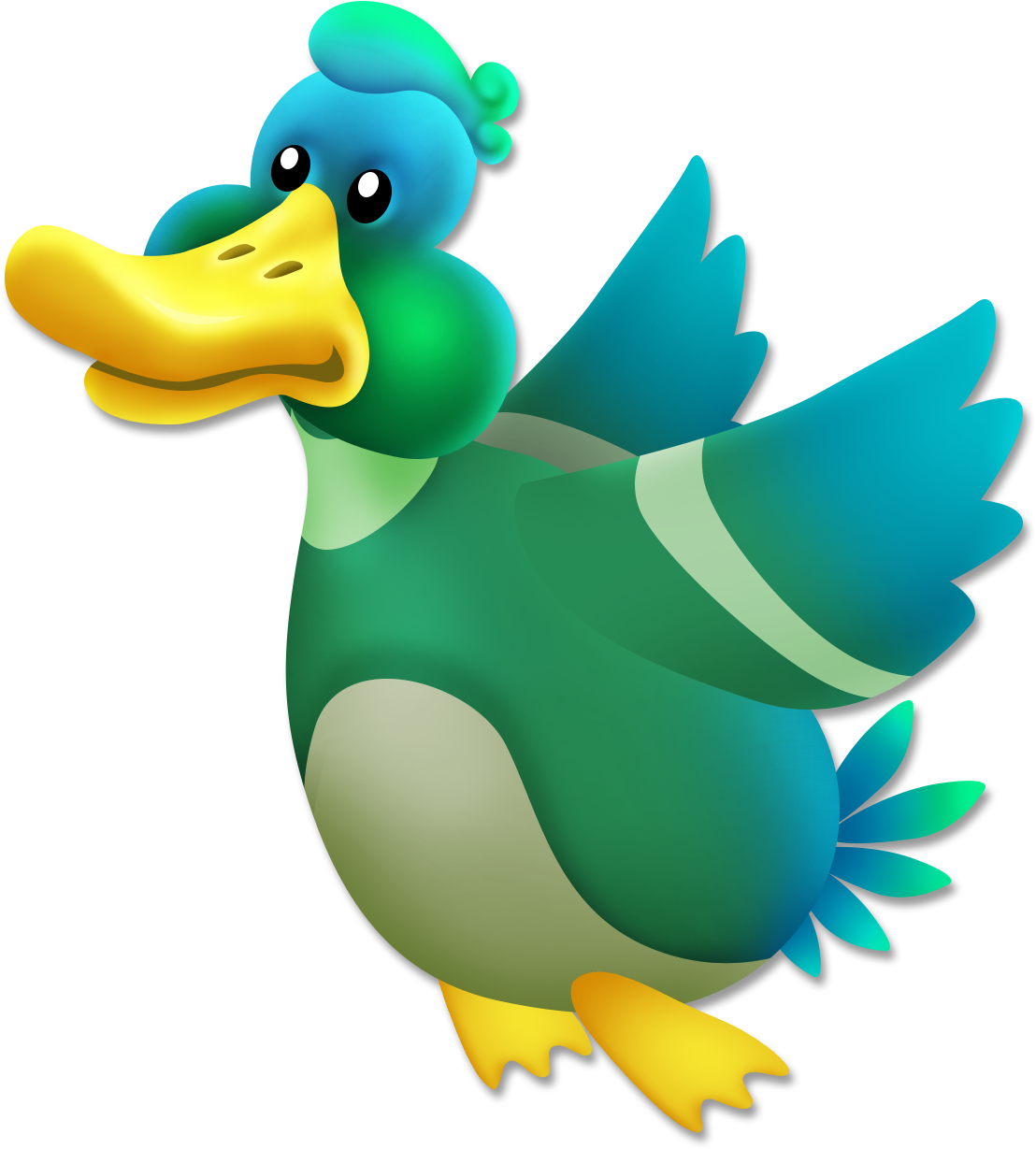 Duck Flying - Hay Day Duck (1330x1330)