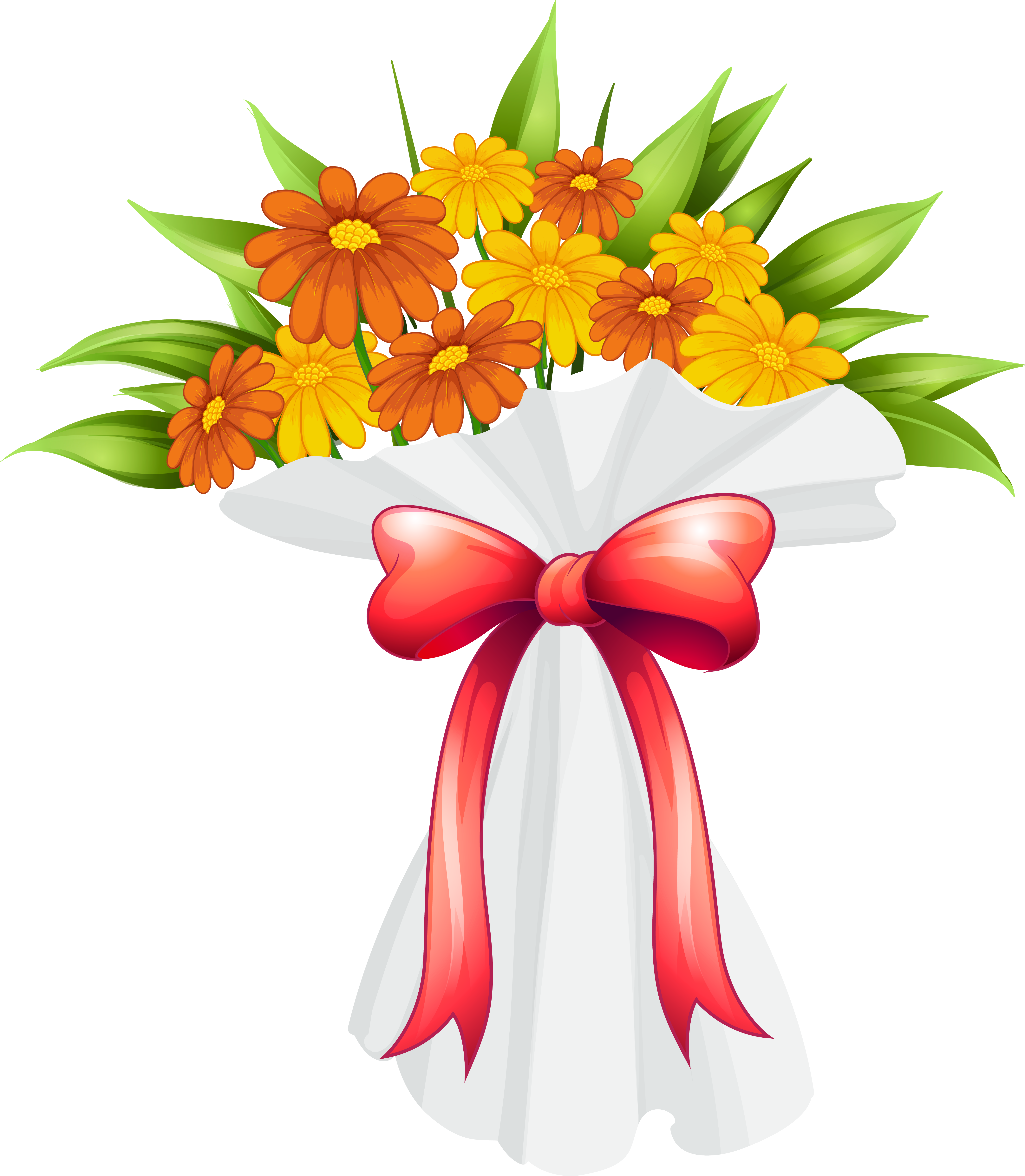 Bouquet Clipart Flower Png - Take Care Get Well Soon (5600x6470)