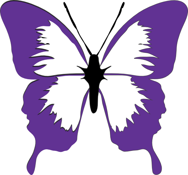 Butterfly Stencil (600x559)