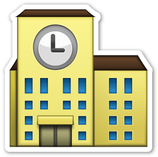 School - Building Emoji (531x528)