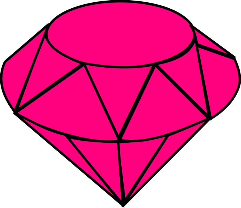 Gem Line Drawing (836x720)