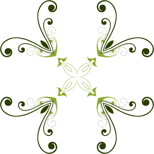 Floral Geometric Pattern Vector Illustration - Flower Design (500x500)