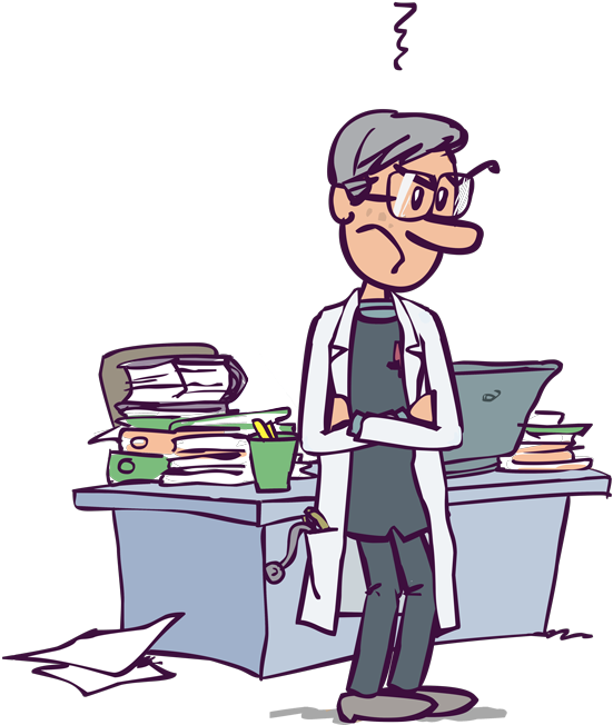 Grumpy Dr - Scrooge - Cartoon (600x780)