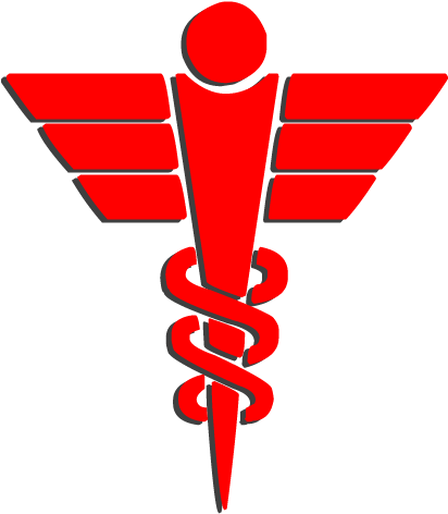 Red Caduceus Symbol - Caduceus Red (512x512)