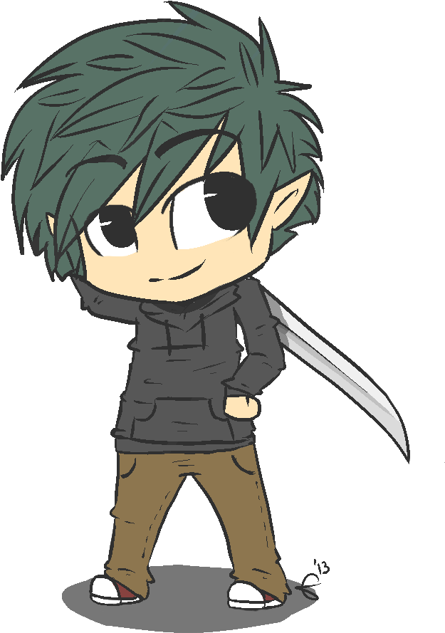 Chibi Samurai Elf By Galaxykitteh - Cartoon (750x980)