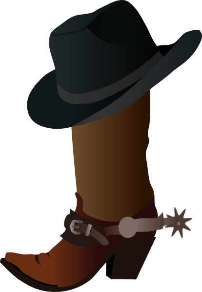 Cowboy Boot Clip Art (414x599)
