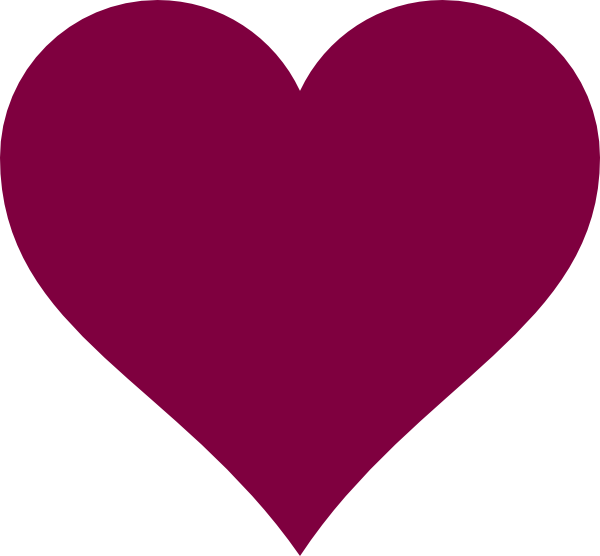 Solid Magenta Heart Clip Art At Clkercom Vector Online - Solid Heart (600x556)