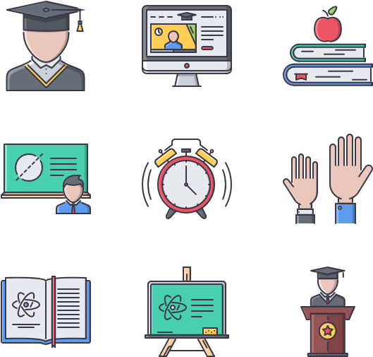 School - Transparent School Class Icon (600x564)