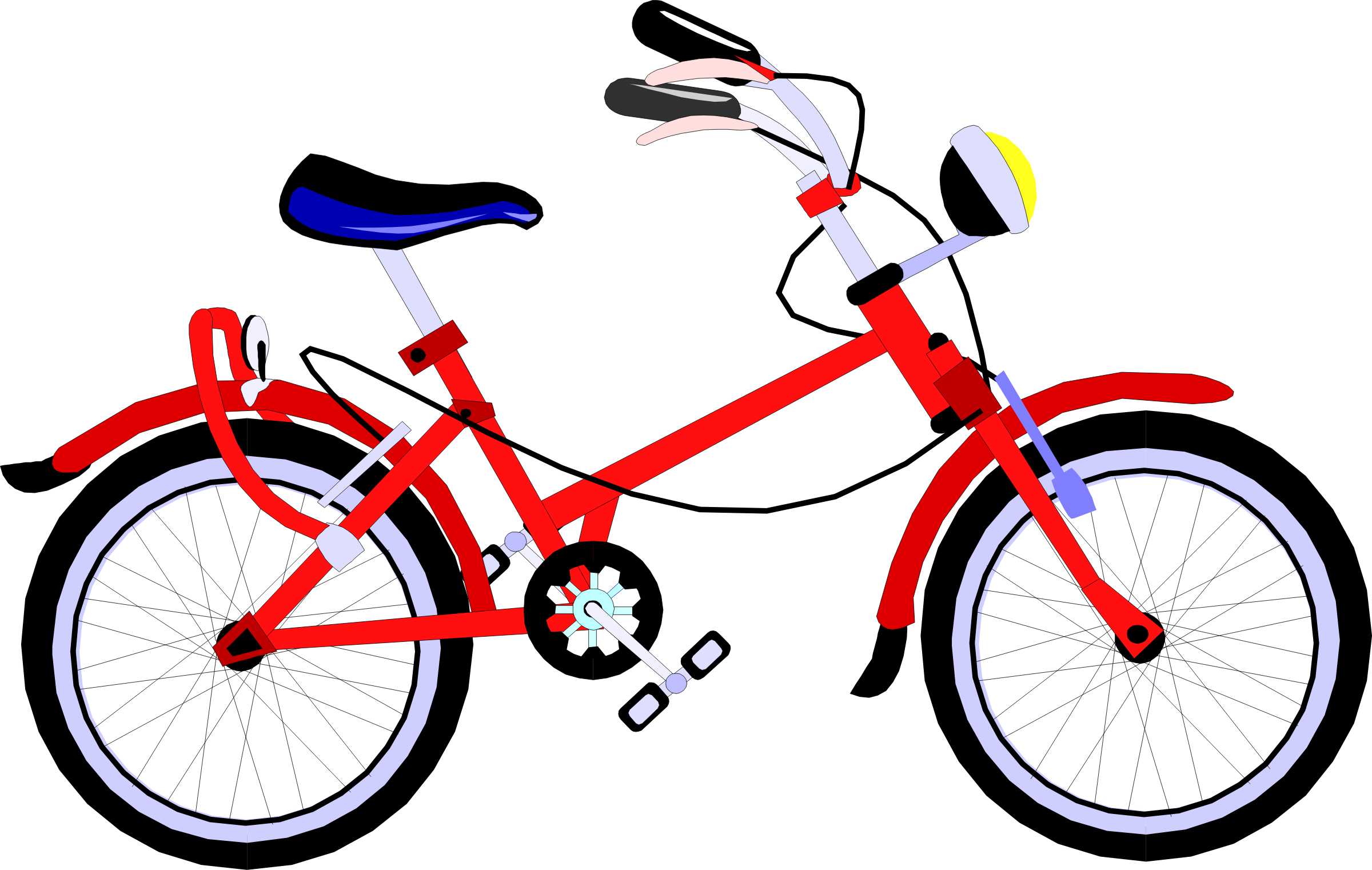Medium Image - Cliparts Vélo (2400x1522)