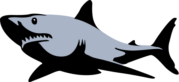 Shark Clip Art - Shark Vector (600x274)