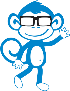 Blue Monkey Clipart - Graphics (352x413)