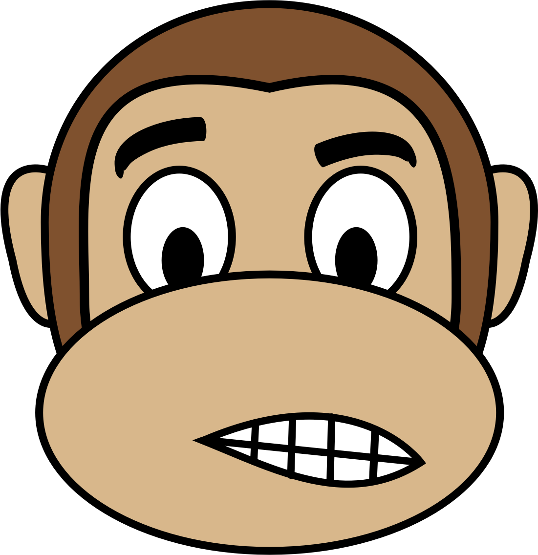 Clipart - Vektor Monyet (1101x1136)