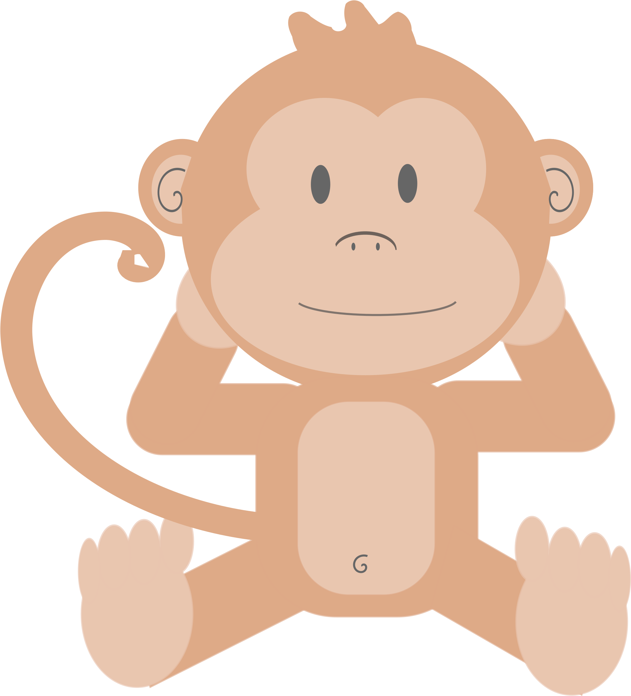 Big Image - Primate Clipart (2362x2400)