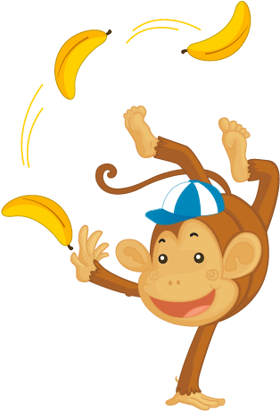 Monkey - Monkey Around Clipart Transparent (323x468)