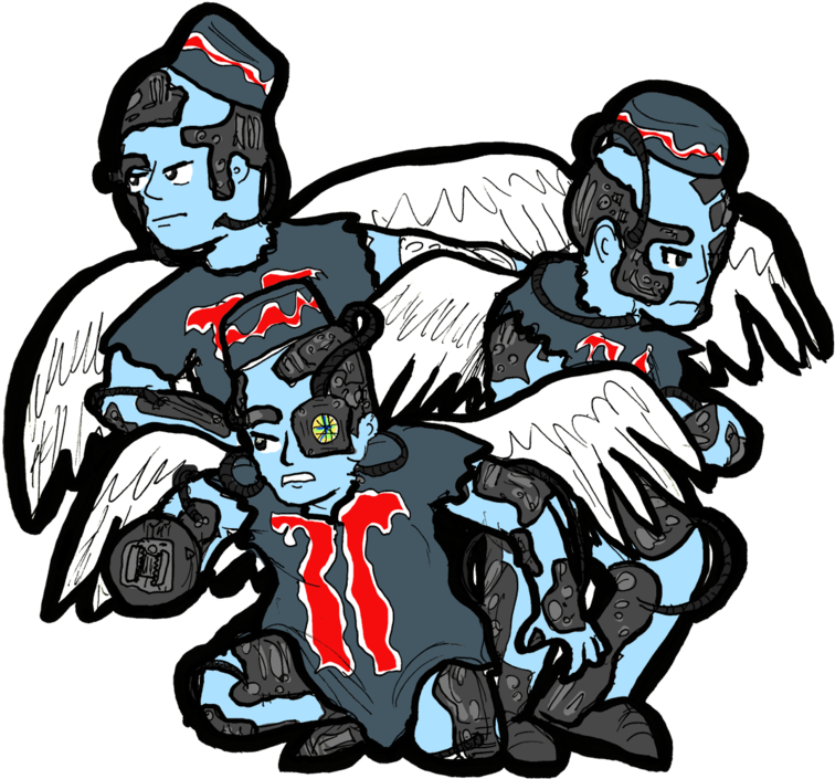 Flying Monkey Borg By Seamonkey-sama - Cartoon (900x1165)