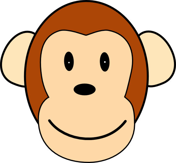 Monkey Clipart Face (600x554)