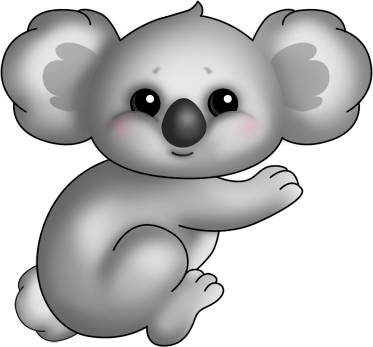 Blushing Koala - Cartoon (373x347)