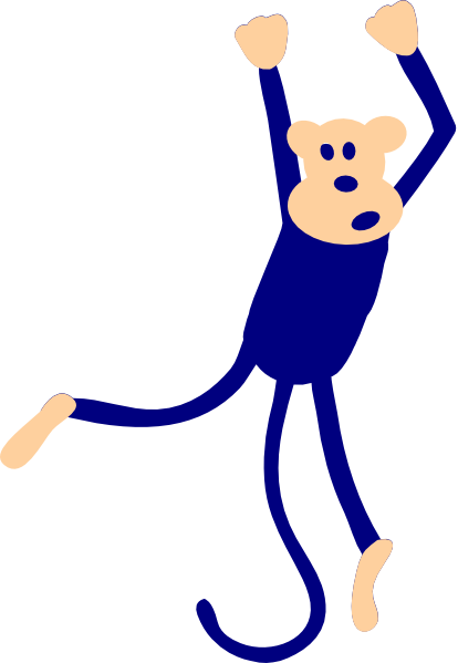 Monkey Ornament (oval) (414x599)