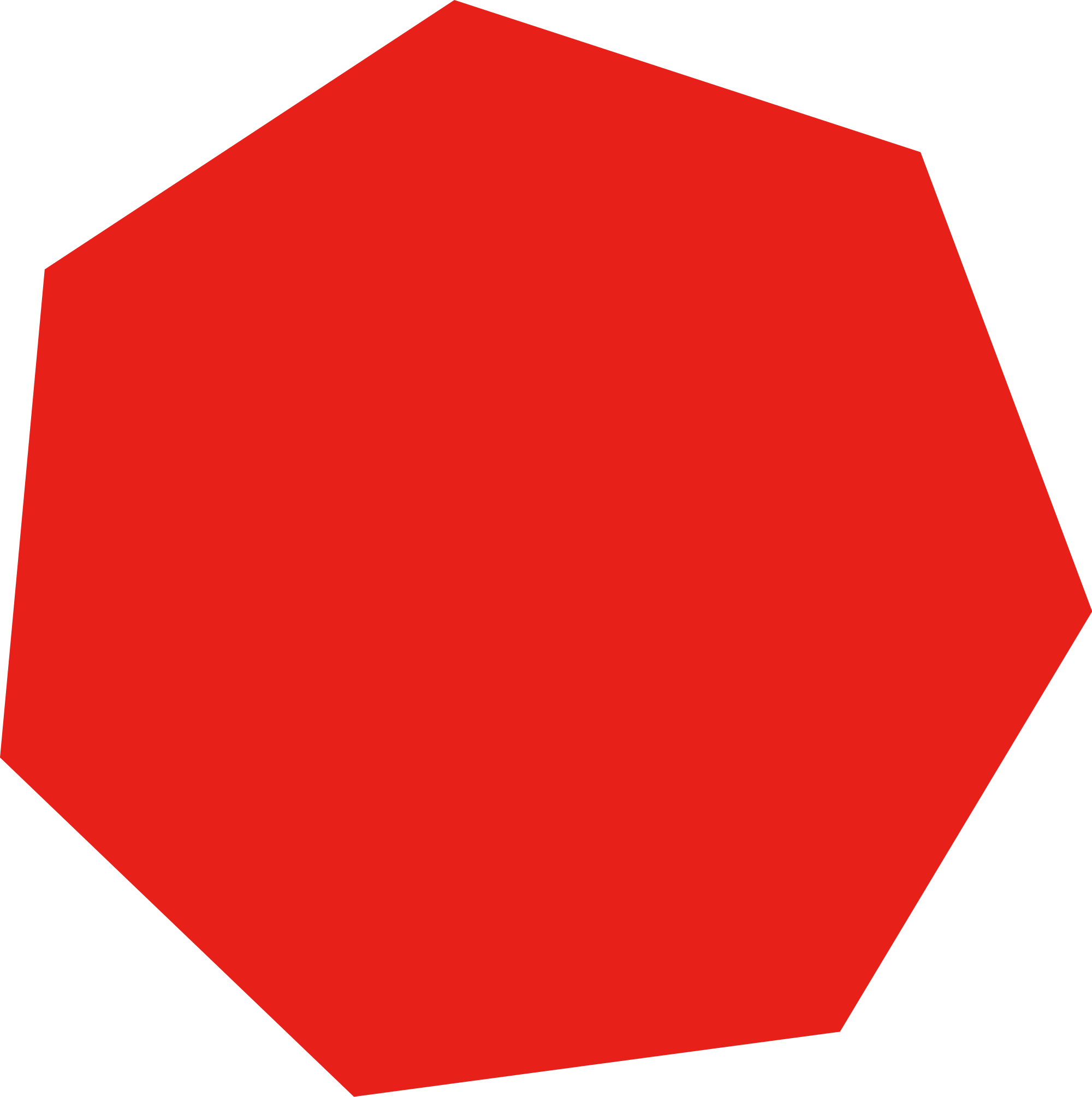 Unique Polygon Clip Art Medium Size - Red Heptagon (2000x2010)