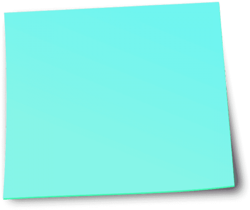 Post-it Note Clip Art - Colored Sticky Note Transparent (850x714)