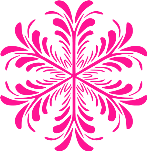 Deep Pink Snowflake 17 Icon - Emblem (512x512)
