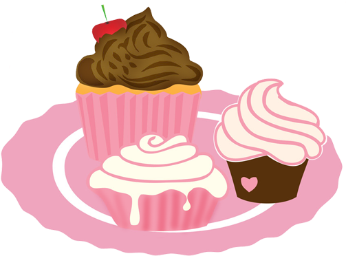 Cakes For A Tea Party - Cupcake (531x415)