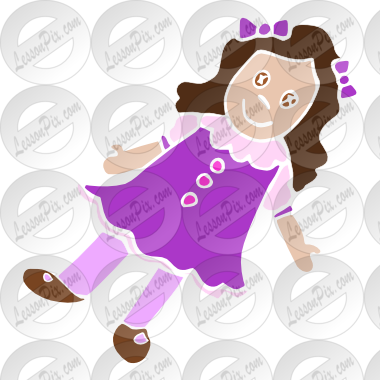 Doll Stencil - Clip Art (380x380)