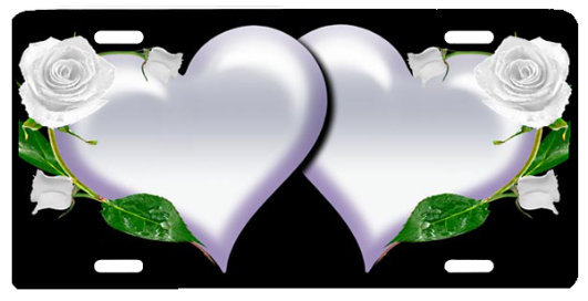 White Hearts With Roses - Rose (600x400)