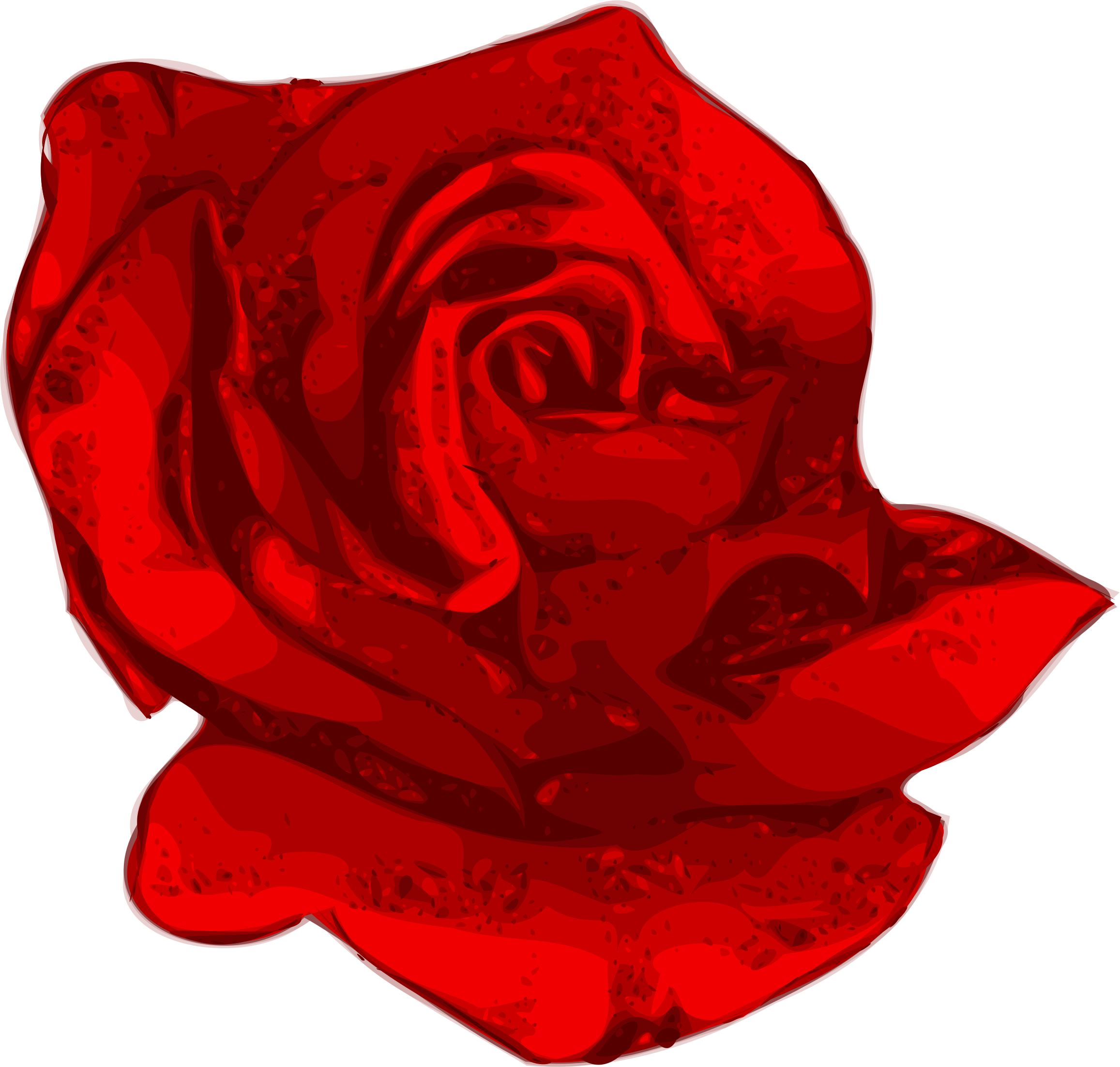 Big Image - Red Flower Vector Png (2314x2205)