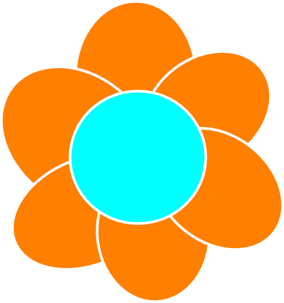 Orange Flower - Clip Art (558x596)