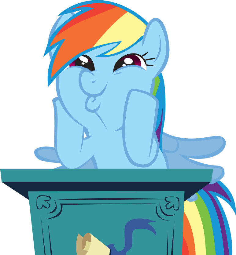 Brainpeel - Rainbow Dash Funny Face (772x835)