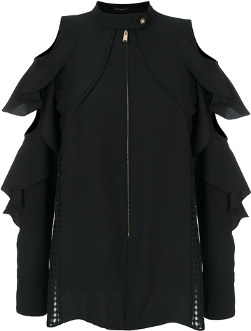 Cut Out Ruffle Sleeve Blouse - Backpack (500x500)