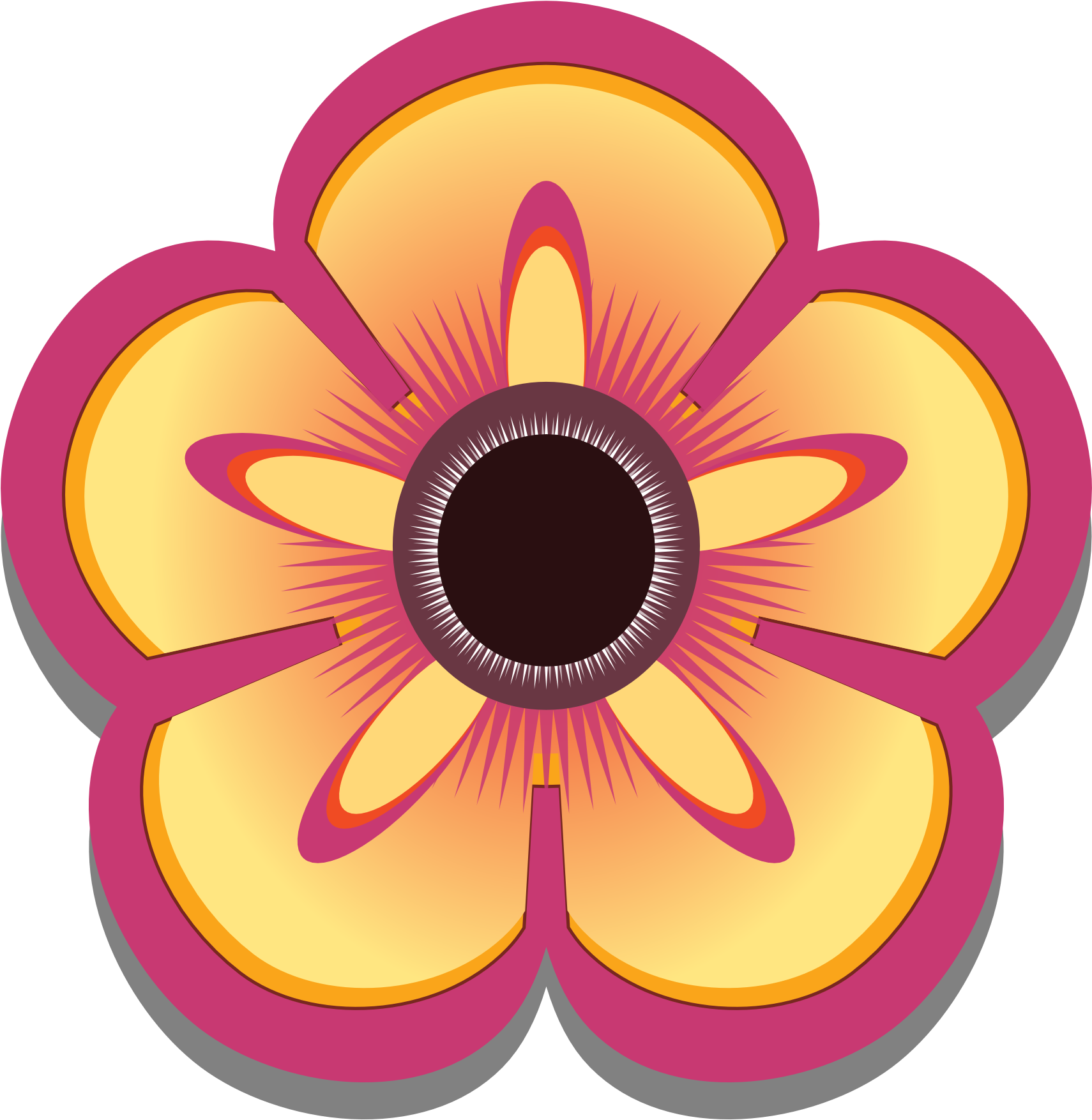 Abstract Flower 3 Scalable Vector Graphics Svg - Portable Network Graphics (1969x1969)