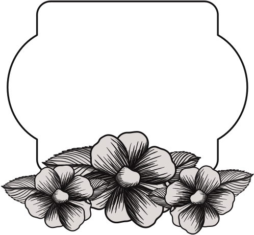 Floral Frame Design - Viola (550x550)
