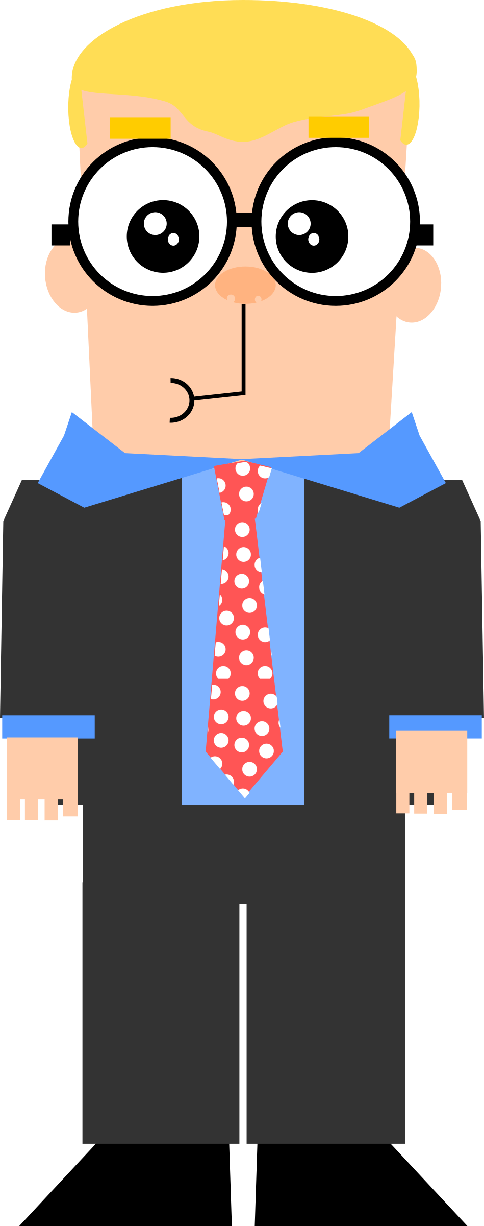 Cartoon Guy With Glasses - Cartoon (949x2400)