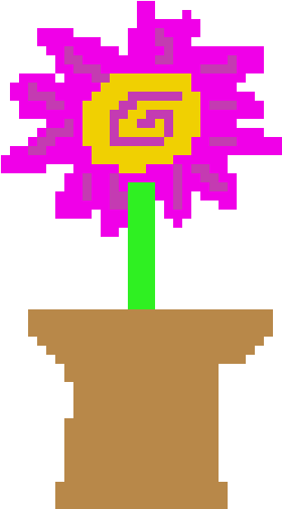Flower In A Pot - Cross (710x720)