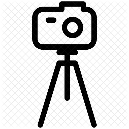 Camera On Tripod Icon - Camera Stand Logo Png (512x512)
