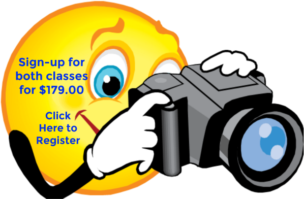 Take Both Classes And Save - Smiley Face With Camera (600x400)