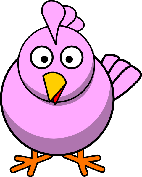 Pink Chicken Clipart (480x598)
